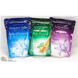 3 BAGS OF ASSORTED EPSOM SALTS