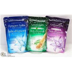 3 BAGS OF ASSORTED EPSOM SALTS
