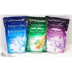 3 BAGS OF ASSORTED EPSOM SALTS