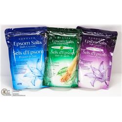 3 BAGS OF ASSORTED EPSOM SALTS
