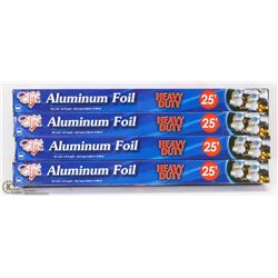4 ROLLS OF ALUMINUM FOIL (25' EACH)