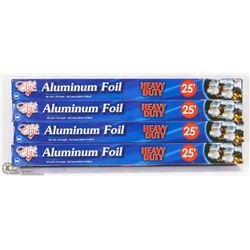 4 ROLLS OF ALUMINUM FOIL (25' EACH)