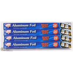 4 ROLLS OF ALUMINUM FOIL (25' EACH)
