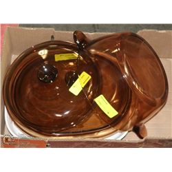 BOX OF ESTATE PYREX AND OTHER DISHES