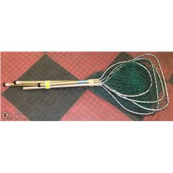 LOT OF 5 FISHING LANDING NETS.
