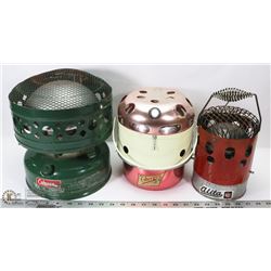 LOT OF 3 VINTAGE CATALYTIC CAMP HEATERS