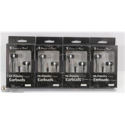 LOT OF 4 HEARBUD HEADPHONES