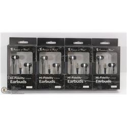 LOT OF 4 HEARBUD HEADPHONES