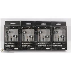 LOT OF 4 HEARBUD HEADPHONES