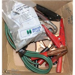 BOOSTER CABLES, CLAMPS AND MORE