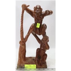 HANDCRAFTED 2 HANGING MONKEY STATUE