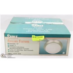 SABLE 14" CEILING FIXTURE