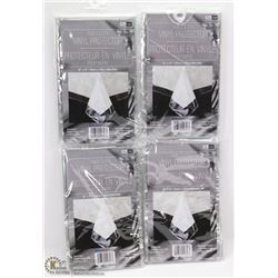 LOT OF 4 VINYL TABLECLOTH PROTECTORS