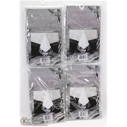 LOT OF 4 VINYL TABLECLOTH PROTECTORS