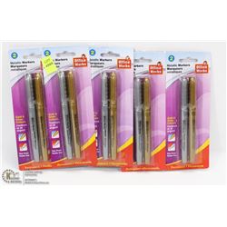 10 METALLIC MARKERS