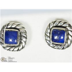 2) STERLING SILVER LAPIS LAZULI EARRINGS