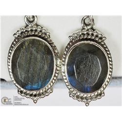 6) STERLING SILVER LABRADORITE EARRINGS