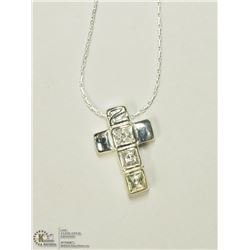 36) STERLING SILVER CZ NECKLACE