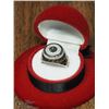 Image 2 : 43) TWO TONED STERLING SILVER MEN'S RING SIZE 9.25