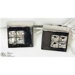 46) SWAROVSKI ELEMENTS MEN'S CUFFLINKS