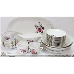 28PC FLORAL CHINA SET MADE IN EAST GERMANY