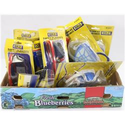 FLAT OF SAFETY GLASSES