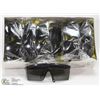 Image 1 : CASE OF 12 BLACK FRAMED SMOKE LENS SAFETY GLASSES