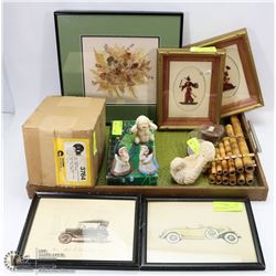 LARGE LOT OF COLLECTIBLES INCLUDING WALL ART,