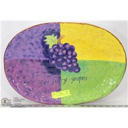 LARGE GET JUICY GRAPES PLATTER