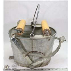 VINTAGE STAINLESS STEEL MOP BUCKET