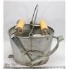 Image 1 : VINTAGE STAINLESS STEEL MOP BUCKET