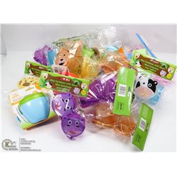 BOX OF MINI CONTAINERS WITH SPOONS FOR KIDS AND