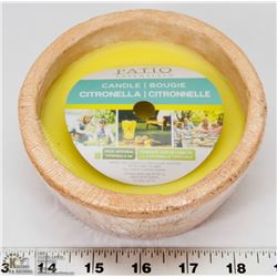 NEW PATIO ESSENTIALS CITRONELLA CANDLE