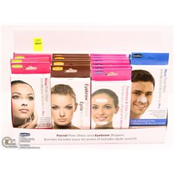 LARGE LOT OF FACIAL POUR STRIPS AND EYEBROW