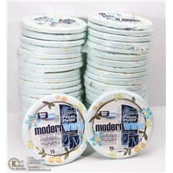 LARGE FLAT OF DISPOSABLE PLATES