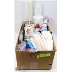 BOX W/NEW HOUSEHOLD PRODUCTS INCL.