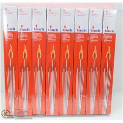 8 CASES OF TOUCH BARBECUE WOOD MATCHES