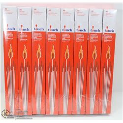 8 CASES OF TOUCH BARBECUE WOOD MATCHES