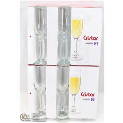 LOT OF 6 NEW CHAMPAGNE GLASSES