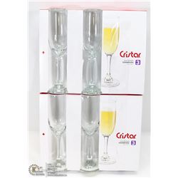 LOT OF 6 NEW CHAMPAGNE GLASSES