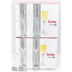 LOT OF 6 NEW CHAMPAGNE GLASSES