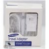 Image 1 : LOT OF 2 NEW SAMSUNG TRAVEL ADAPTOR CHARGER