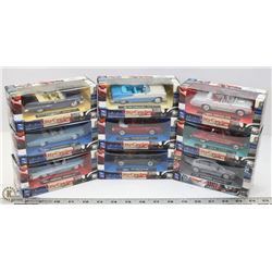 LOT OF 9 SCALE CITY CRUISER COLLECTION 1:43 DIE