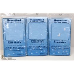 LOT OF THREE MAGNETIZED SHOWER LINERS