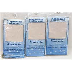 LOT OF THREE MAGNETIZED SHOWER LINERS