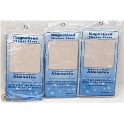 LOT OF THREE MAGNETIZED SHOWER LINERS