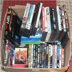 BOX OF APPROX 100 DVDS.
