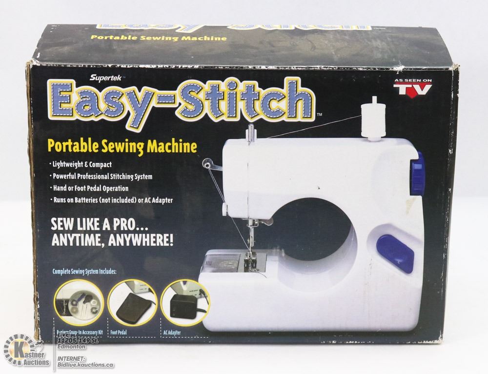 SUPERTEK EASY STITCH PORTABLE SEWING MACHINE.