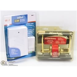 BOX W/NEW MASTER LOCK UNIVERSAL KEYED