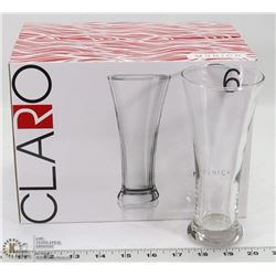 BOX OF 6 NEW GLASSES